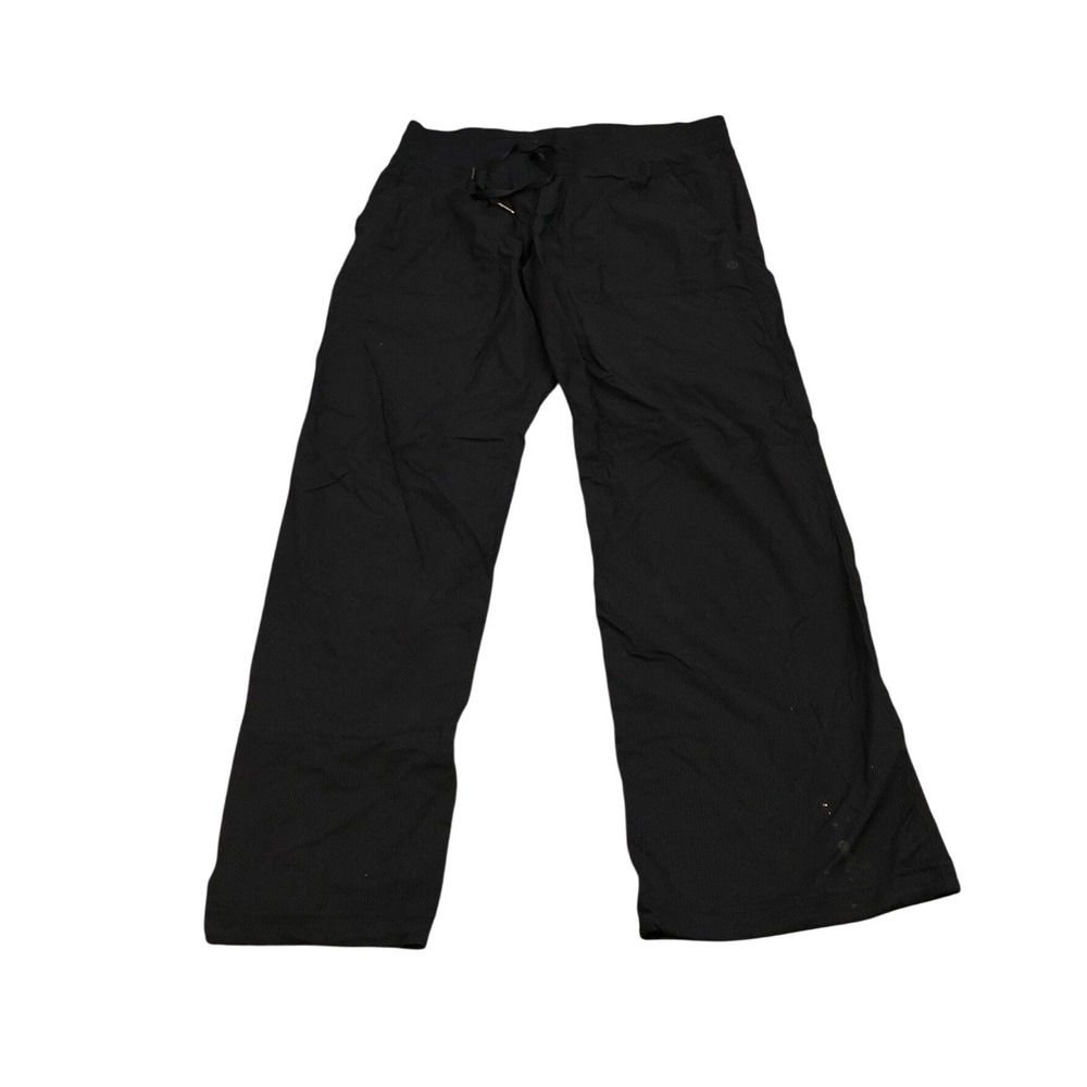 Lululemon Dance Studio Pant Women Size 10 Black Mid Rise Straight Leg Jogger